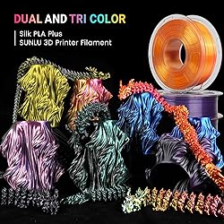 SUNLU Silk Triple Color Pla Filament, Silk PLA 3D