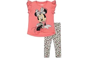 Disney Minnie Mouse T-Shirt and Leggings Outfit Set Infant to Big Kid Sizes (12 Months - 14-16)
