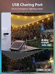 KYY 33(27+6) FT Solar String Lights Outdoor with
