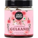 Urban Platter Gulkand | 10.58 Oz/300g | Pure Rose Petal Jam | Sun Dried Rose Blend with Sugar | Natural Cooling Preserves | Made with Chaitri Roses | Perfect for Falooda, Milkshakes, &amp; Desserts