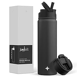 JoyJolt Triple Insulated Water Bottle with Straw
