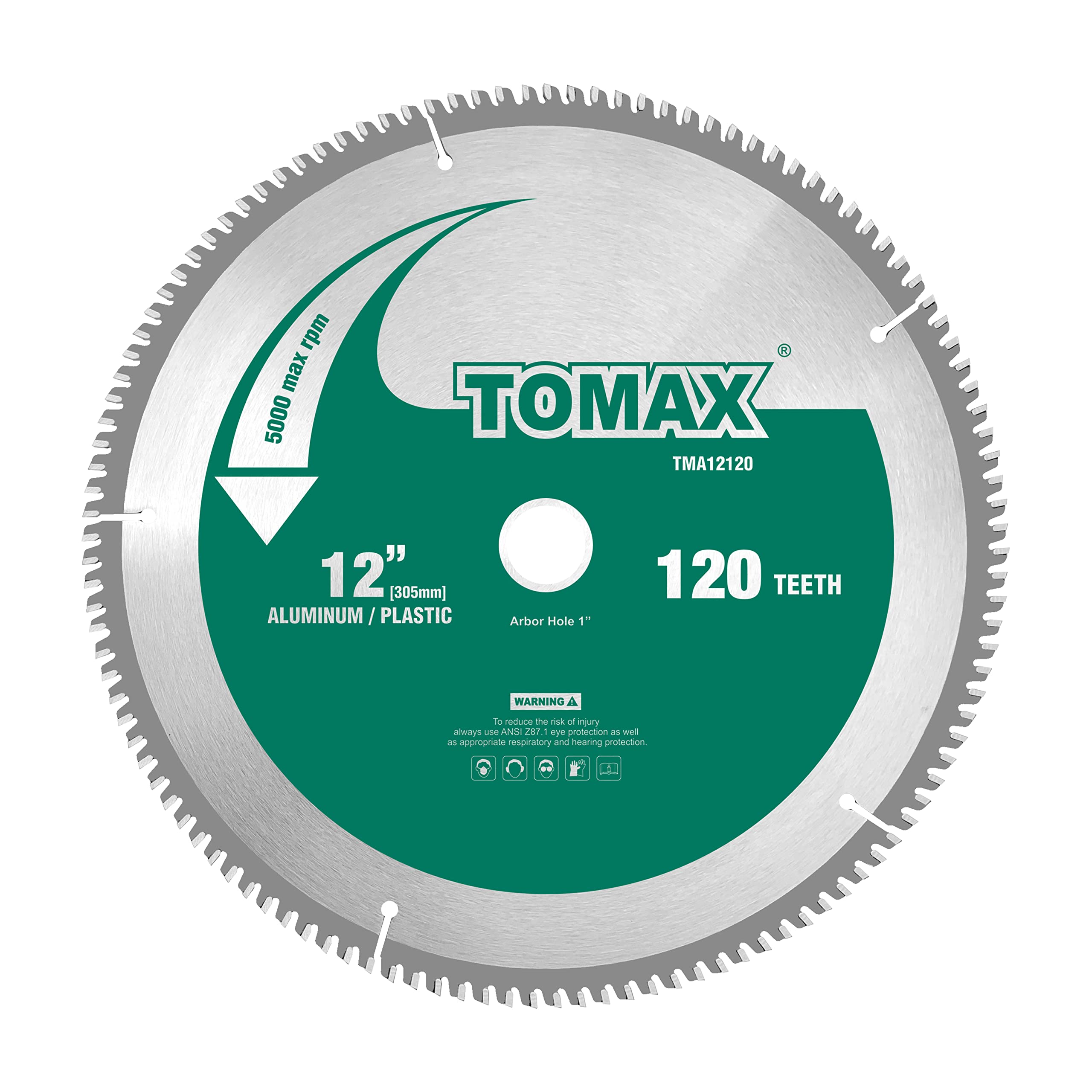 Photo 1 of TOMAX 12-Inch 120 Tooth TCG Thin Aluminum and Non-Ferrous Metal Saw Blade with 1-Inch Arbor