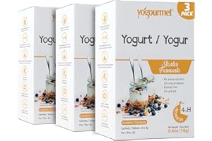 YOGOURMET Yo Gourmet Freeze Dried Yogurt Starter - 1 Box Containing 6 Each 5 Gram Packets - PACK OF 3