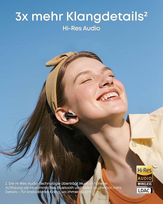 by Anker P31i kabellose Bluetooth-Kopfhörer, Hi-Res Sound Schwarz