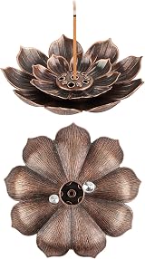 RUNEAY Mini Lotus Incense Holders, 4 Pcs, 6 Holes, 2.28 Inch view 3