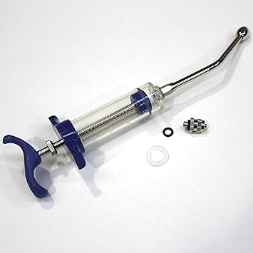 Rurtec Limited Duopau Reusable Drench Syringe With Luer Lock Needle Hub And Drench Nozzle Adjustable Dosage For Sheep And Goats 0 67 Fl Oz 20 Ml Amazon Co Uk Business Industry Science