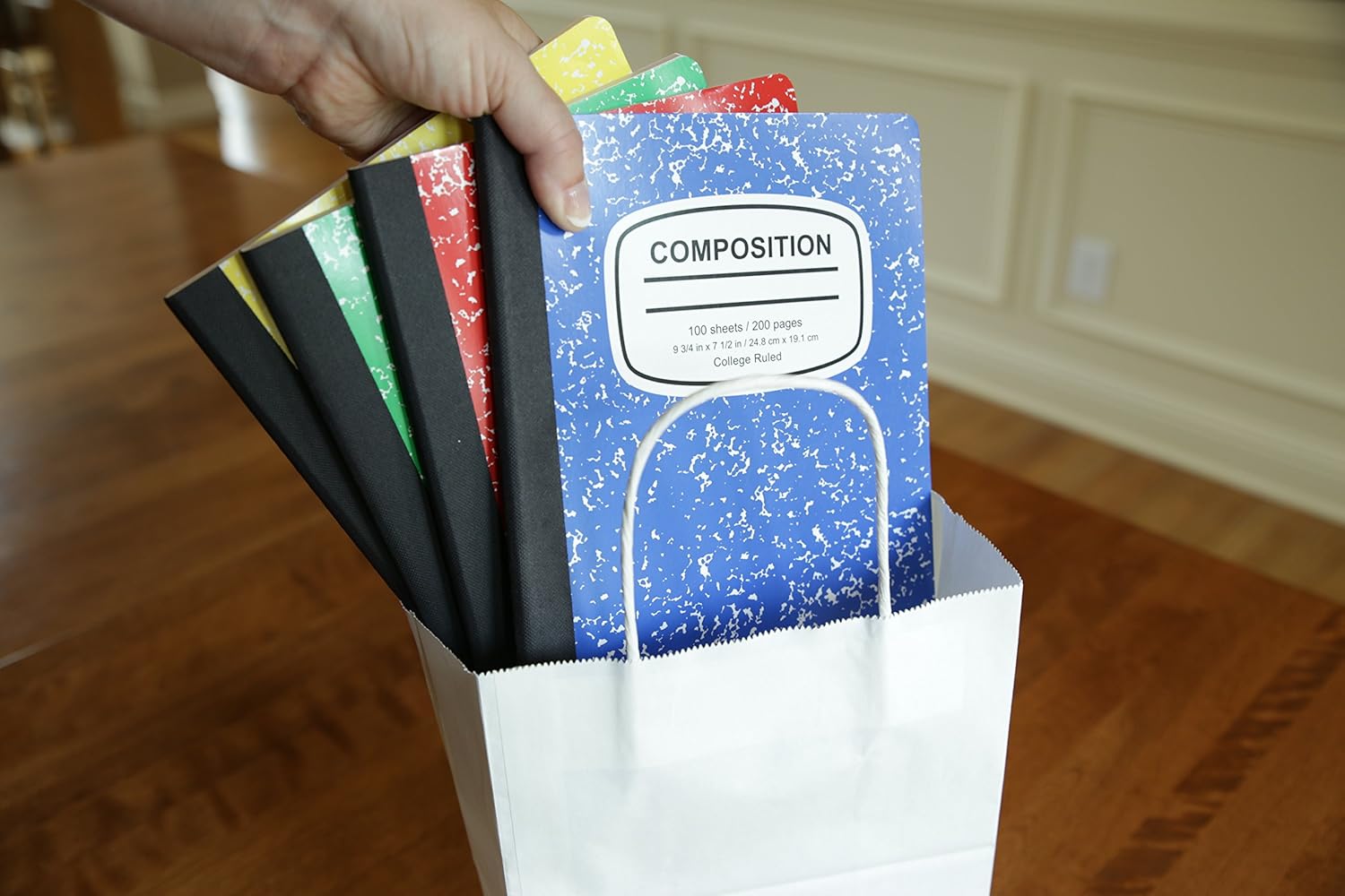 100 | 50 | 25 Count - Size (8"x4.75"x10") Bulk White Paper Bags with Handles - Perfect Solution for Baby Shower, Birthday Parties, Gifts, Restaurant takeouts, Shopping, Retail: Health & Personal Care