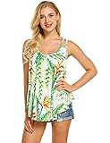 Wlidtrest Women's Floral Print Casual V Neck Flowy