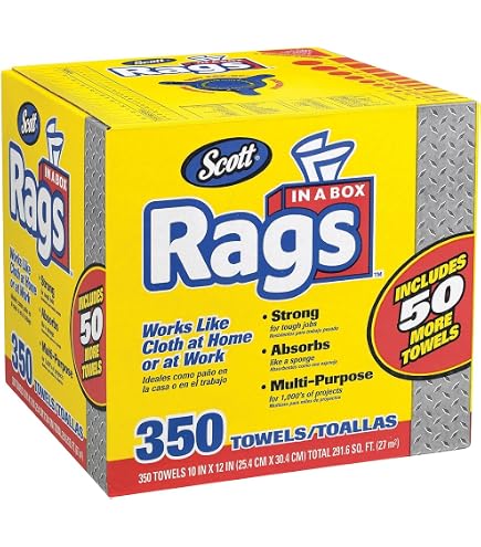 Amazon.com: Scott Shop Rags In A Box (350ct.) : Health & Household