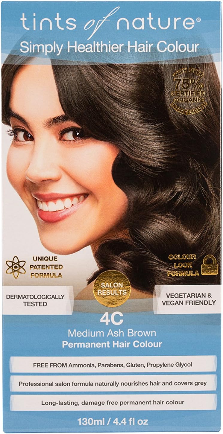 Amazon Com Tints Of Nature 4c Medium Ash Brown Hair Color 4 4