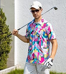 uideazone Mens Polo Shirts Athletic Fit 3D Printed