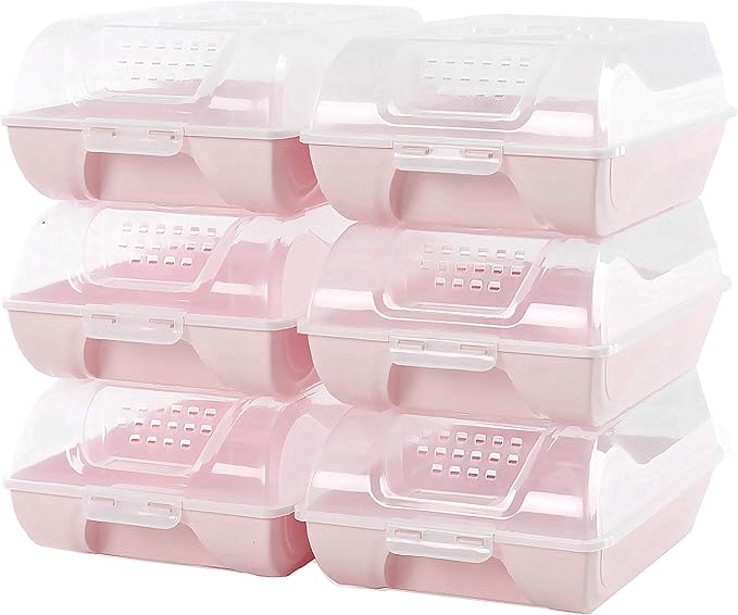 clear shoe bins with lids