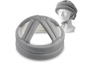 Woanger 1 Pcs Anti Fall Elder Head Safety Helmet for Adults Special Needs Thick Soft Protective Hat Adjustable Seniors Fall Prevention Head Protection Cap Elderly Helmet for Injury Protection (Grey)