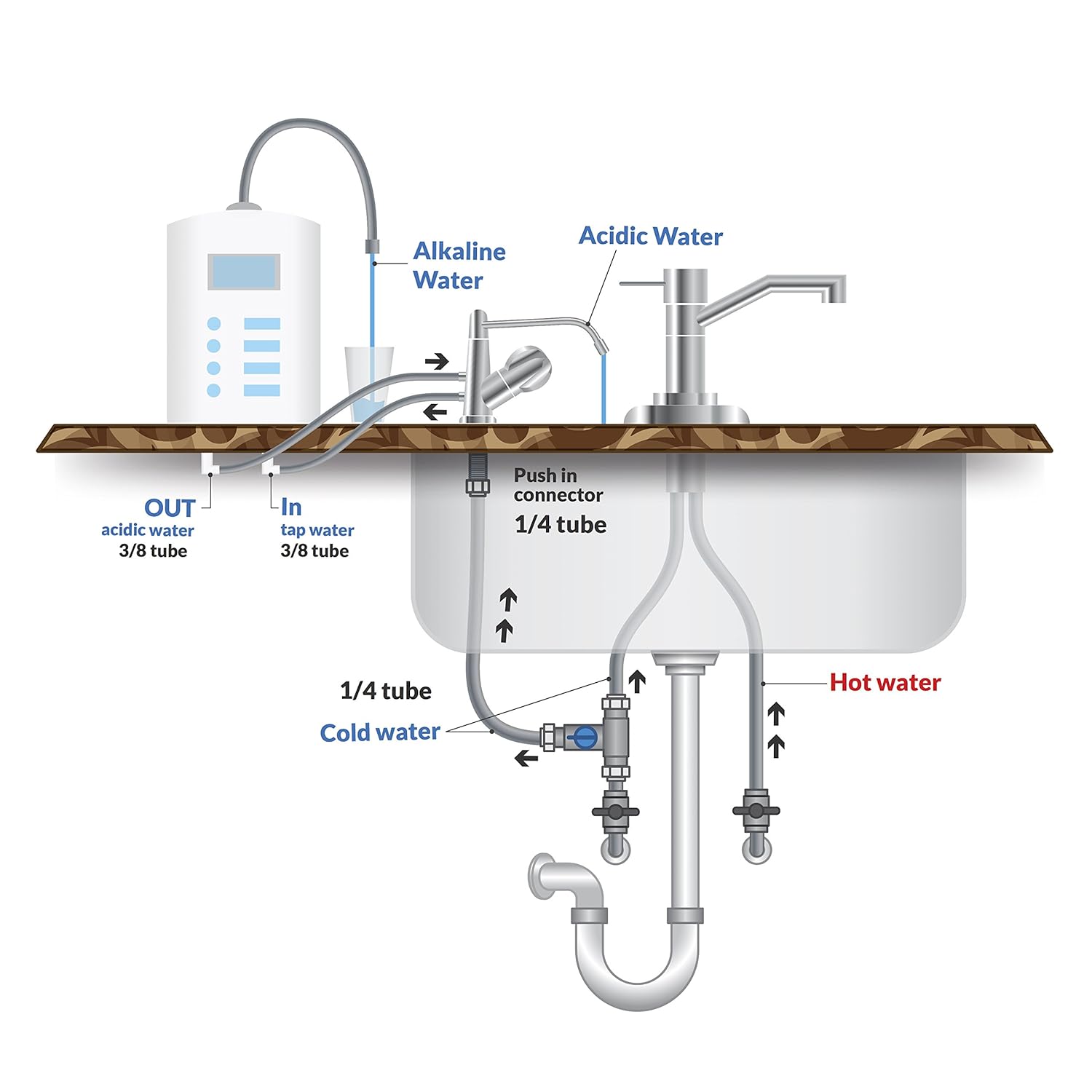 Iontech Chrome Plated Alkaline Water Ionizer Faucet Tap Amazon In