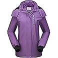 CAMEL CROWN Women's Ski Jacket Waterproof Warm Winter Snow Coat Hooded Mountain Outdoor Windbreaker Windproof Jacket