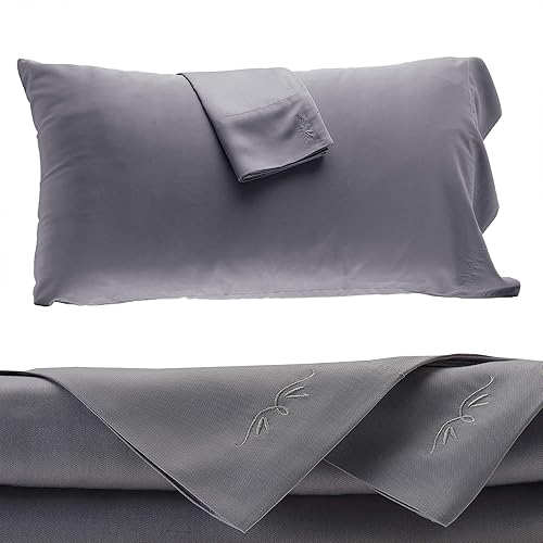 BedVoyage Bamboo Sheets - 4 Piece Bed Sheet Set - Hypoallergenic - 100% Rayon Viscose Bamboo (King, Platinum)