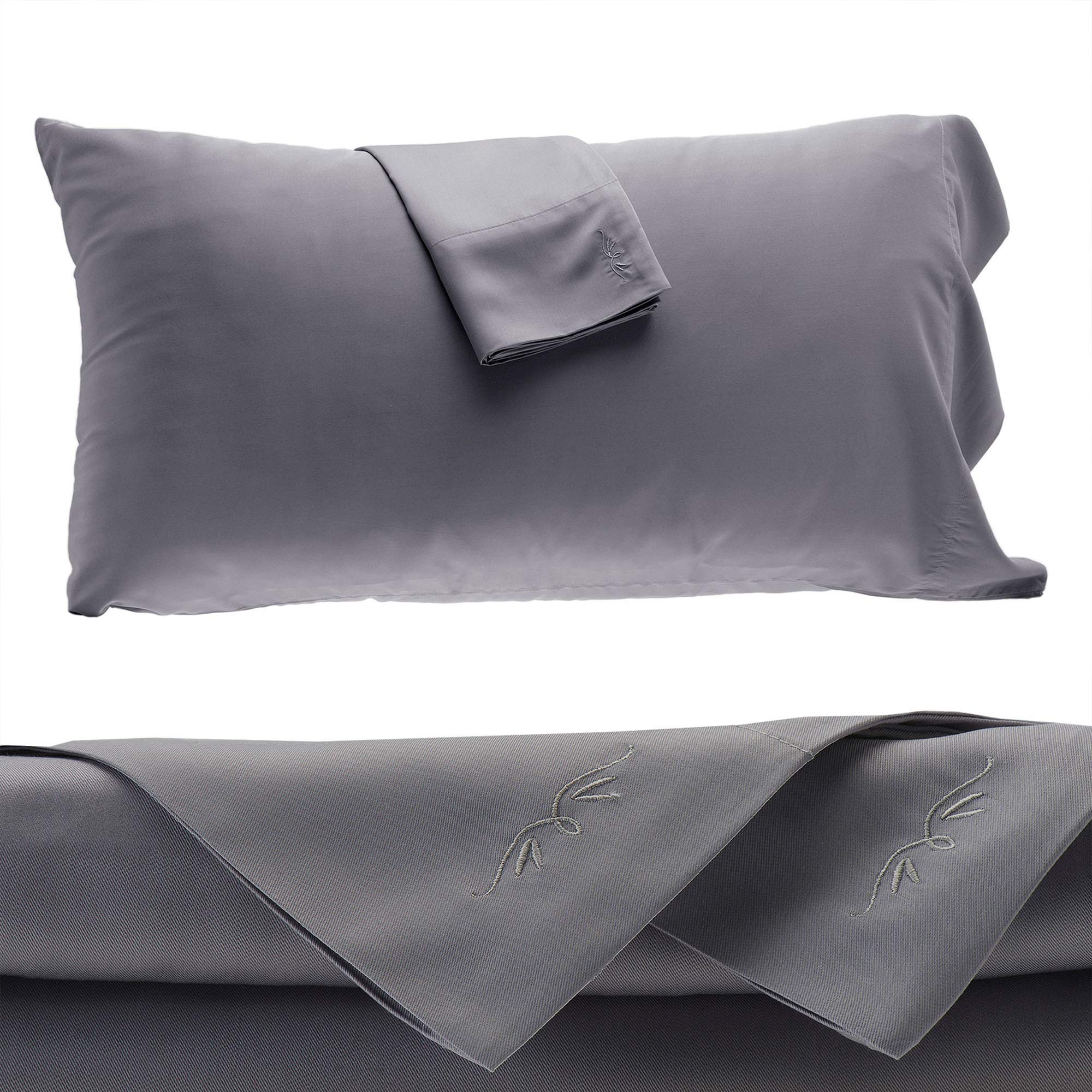 BedVoyage Bamboo Sheets - 4 Piece Bed Sheet Set - Hypoallergenic - 100% Rayon Viscose Bamboo (King, Platinum)