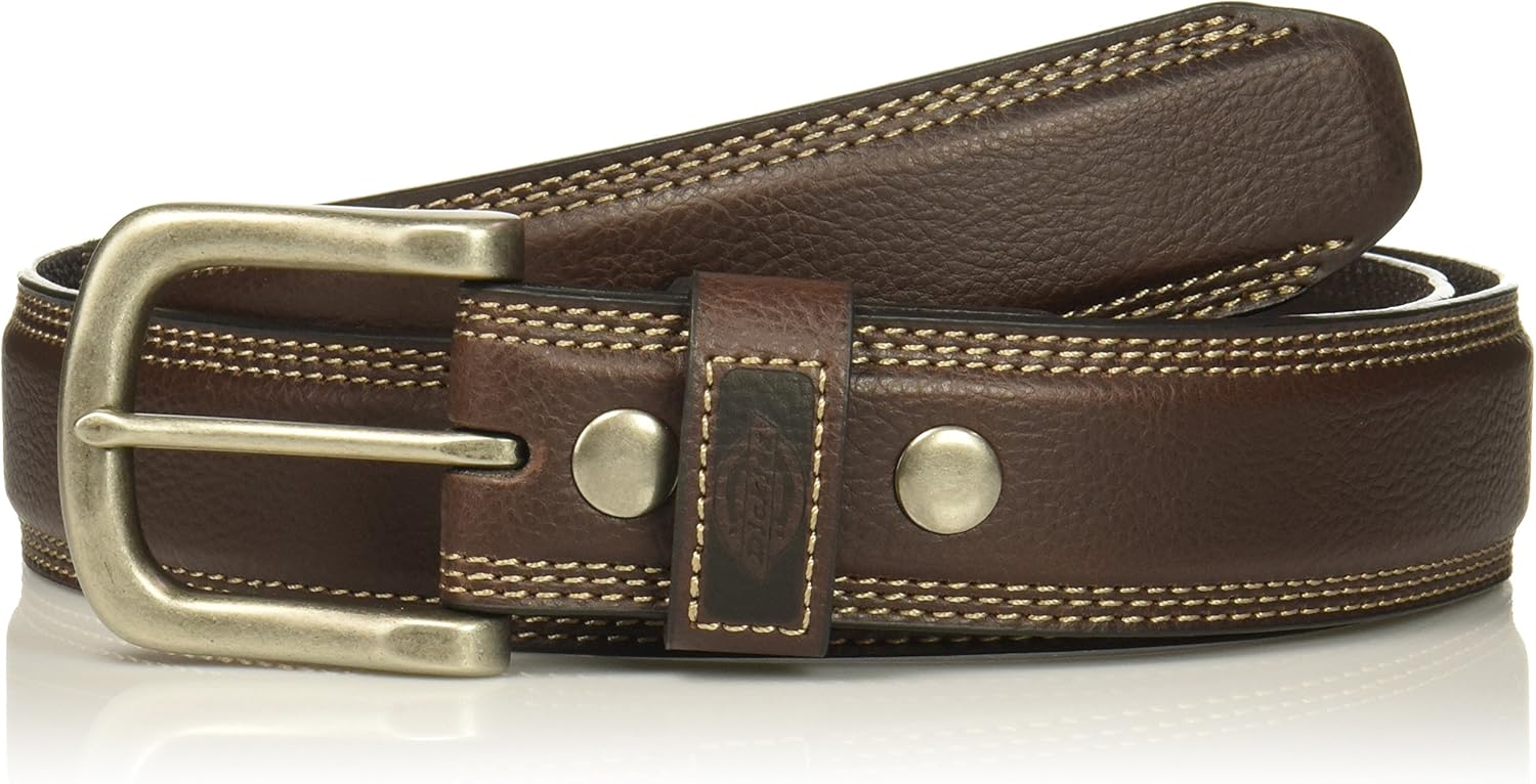 Dickies Men's Leather Classic Casual Belt at Amazon Men’s Clothing store