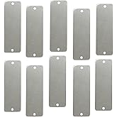 StayMax Engraving Blank Tags Rectangle Stamping Blanks 1 x 3 Inch 50 Pack