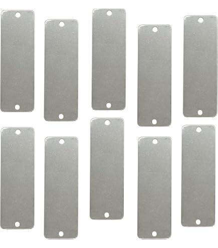 1x2 Inch Metal Blanks Stainless Steel Blank Tags - 1x2 Inch Engraving ...