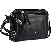 VILENCA HOLLAND Genuine Italian Leather Small Crossbody Sling Bag RFID Protected Trendy Casual Office with Adjustable Strap