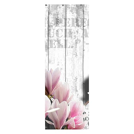 wandmotiv24 Türtapete Holz rosa Blüten Tapete Tür Türaufkleber Türbild Aufkleber 70 x 200cm (B x H) - Dekorfolie selbstkleben