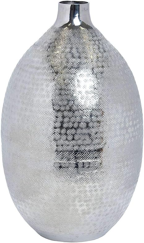 Butlers Indira Vase 35 Cm Orientalische Blumenvase Aus Aluminium Gehammert Gefass In Silber Deko Artikel Amazon De Kuche Haushalt