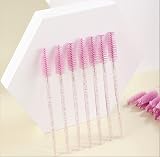 ÂME BY M 100pcs Pink Crystal Mascara Wands Lash Extension Eyebrow Brush view 8