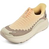 JACKSHIBO Men&rsquo;s Slip On Sneakers Walking Running Casual Shoes Size 9 Beige | Breathable cushioned thick lightweight shoes,ideal for walking, running &amp; daily casual wear