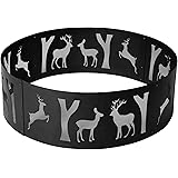 Amazon Basics Outdoor Round Steel Fire Ring - 36-Inch, White Tail Deer Design