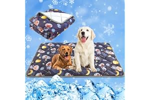 Paw Legend Dog Cooling Mat for Dogs Cat Cooling Pad for Dog Pet Cooling Mat Cooling Blanket Summer Cool Tech Fabric Washable Dog Sleeping Pad on Kennel Sofa Bed Floor Car Seats, Medium