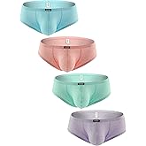 IKINGSKY Men's Cotton Boxer Briefs Underwear Sexy Low Rise Men Pouch Boxer Shorts