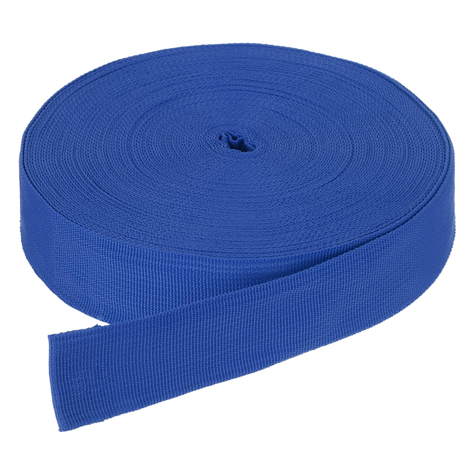 DMiotech 50 Yard x 1 1/2 Inch Width Nylon Webbing Strap Poly Flat Webbing Strapping for DIY Craft Backpack Strapping, Sewing, Outdoor Gear Repair, Bright Blue