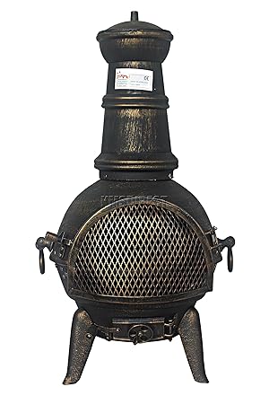 Foxhunter Cast Iron Steel Chimenea Chiminea Chimnea Patio Heater