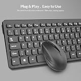 Rii RK200 Wireless Keyboard and Mouse Set 104 Keys UK Layout White view 5