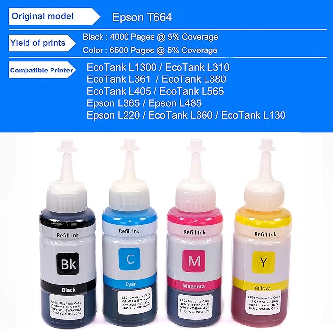 epson l380 ink code