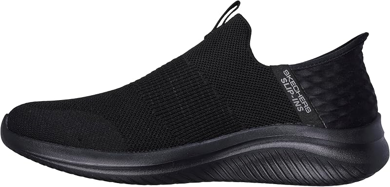Hombre Ultra Flex 3.0 Smooth Step Slip-In ENTRENADOR, Black Knit/Trim, 42 EU