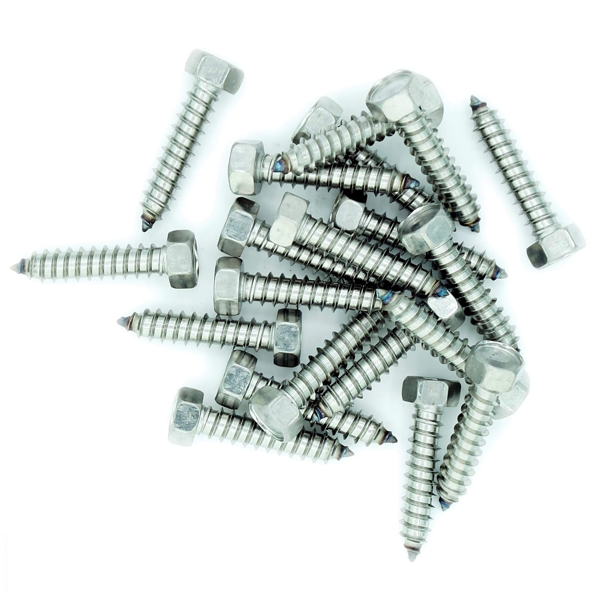 No.10 x 1.8 (4.8mm x 45mm) Hex Self-Tapping Screw - Stainless Steel (A2) (Pack of 20)