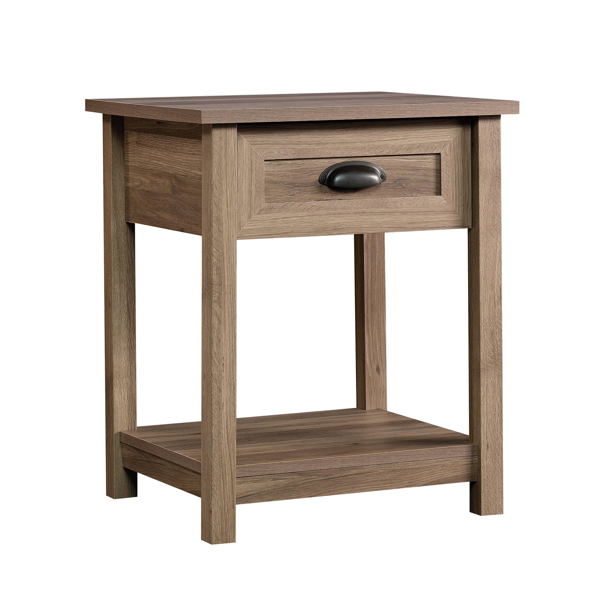 Sauder County Line Side Table/Night Stand, Salt Oak finish Image