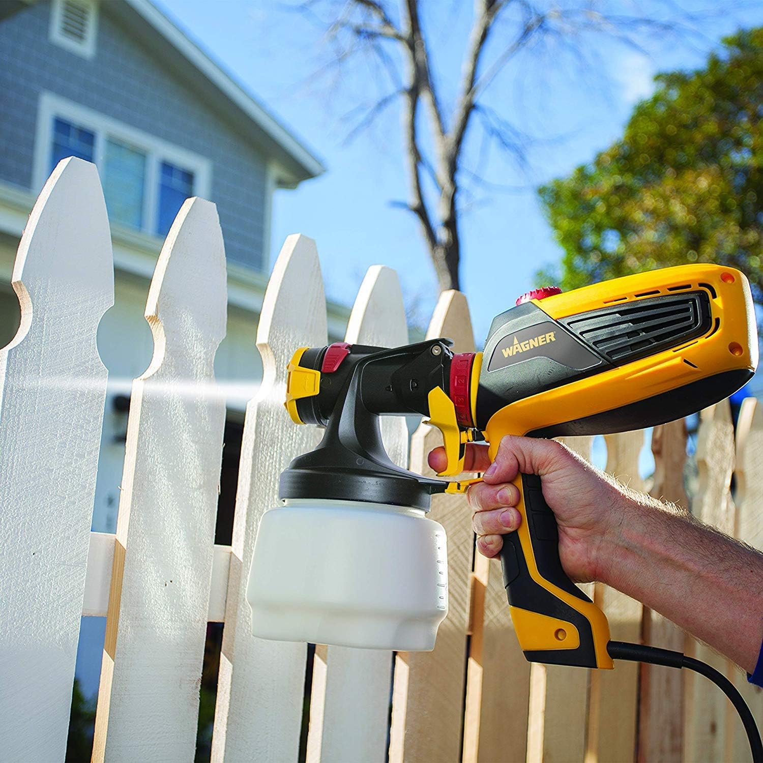 Wagner Spraytech 0529010 FLEXiO 590 Handheld HVLP Paint Sprayer, Sprays Unthinned Latex, Includes Two, iSpray Detail Finish Nozzle, Complete Adjustability for All Needs : Lawn And Garden Sprayers : Garden & Outdoor