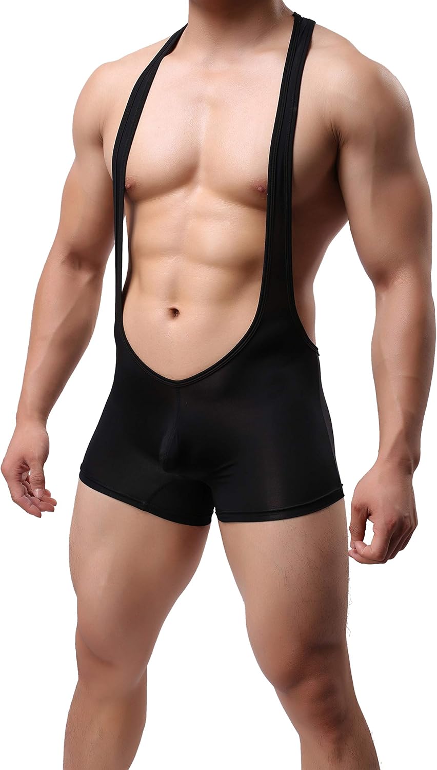 MuscleMate Premium Men's Wrestling Leotard, Men's Wrestling Singlet Bodysuit, Silky Smooth.: Clothing