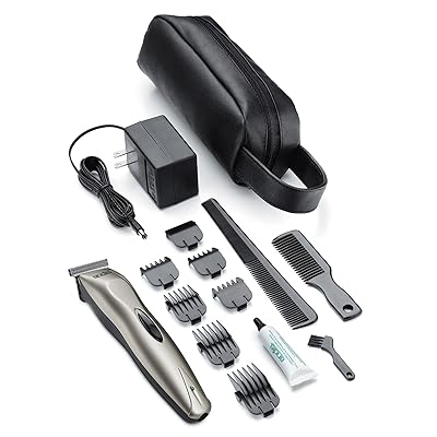Andis Personal 14-Piece Cordless Beard Trimmer, Silver, Model BTF (24025)