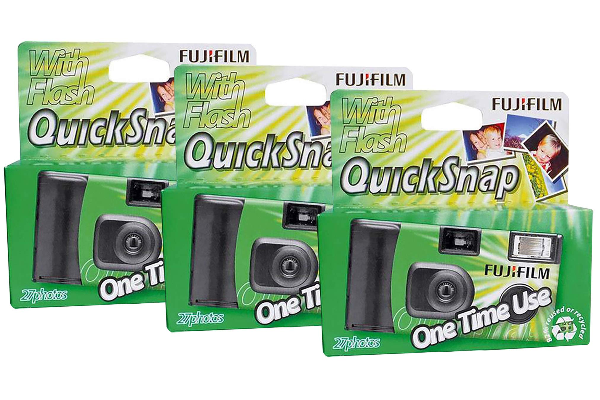 Fujifilm Superia Xtra 400 VV Type 27 Exp QuickSnap Disposable Camera x3 Pack