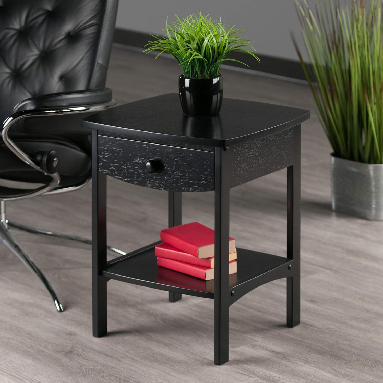 Winsome Wood Claire Accent Table, Black: Kitchen & Dining