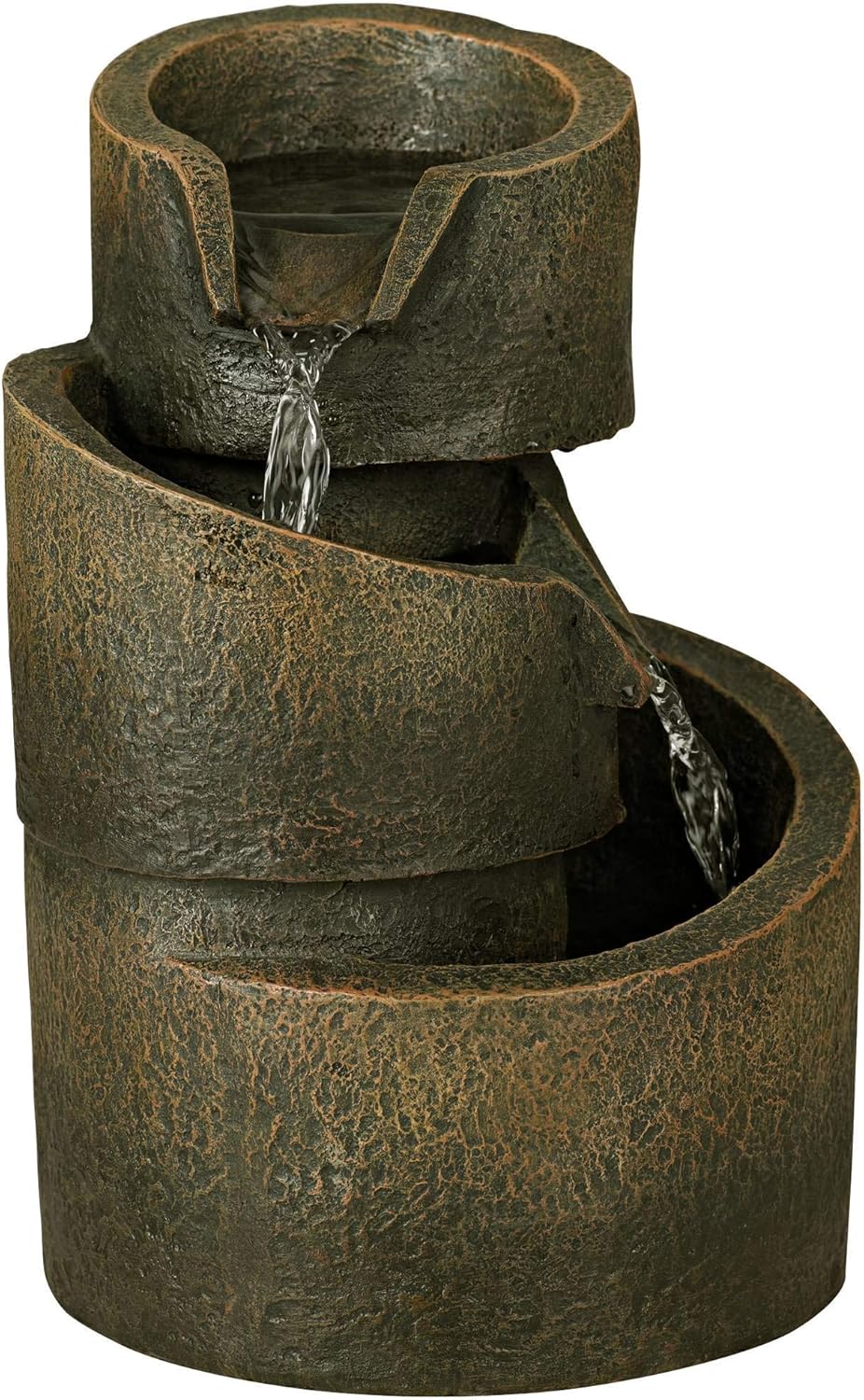 Rustic Modern Zen Indoor Table-Top Water Fountain 9 3/4" High Cascading for Table Desk Office Home Bedroom Relaxation - John Timberland: Home & Kitchen
