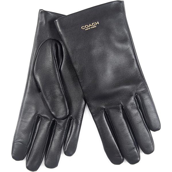 Coach SCULPTED C MENS LEATHER TECH GLOVE at Amazon Men's Clothing