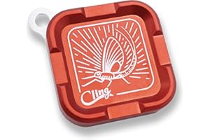 Cling Fishing Products Mag Grab® Mini – Compact Magnetic Fly Holder & Organizer for Anglers (Rising Dun, Orange)