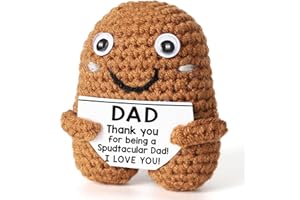 WEYON Cool Dad Gifts, Crochet Potato Doll Gift for Father from Daughter Son Kid Child or Wife, Handmade for Birthday, Father's Day or Christmas Stocking Stuffers, Best Funny Gift for Great Dad