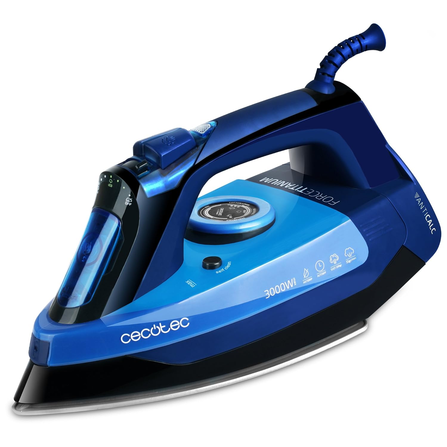 Plancha de vapor ForceTitanium de Cecotec  W Vapor g min Golpe