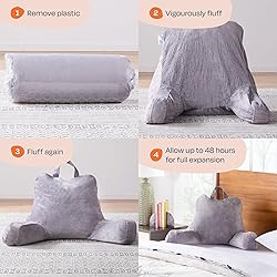 LINENSPA Reading Pillow with Shredded Memory